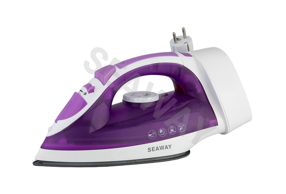 SW-201C Ceramic coating Vertical steam Cord Rewind Steam Iron
