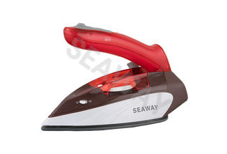 SW-602 900W-1100W Dual Voltage Choice Curved Handle Travel Iron